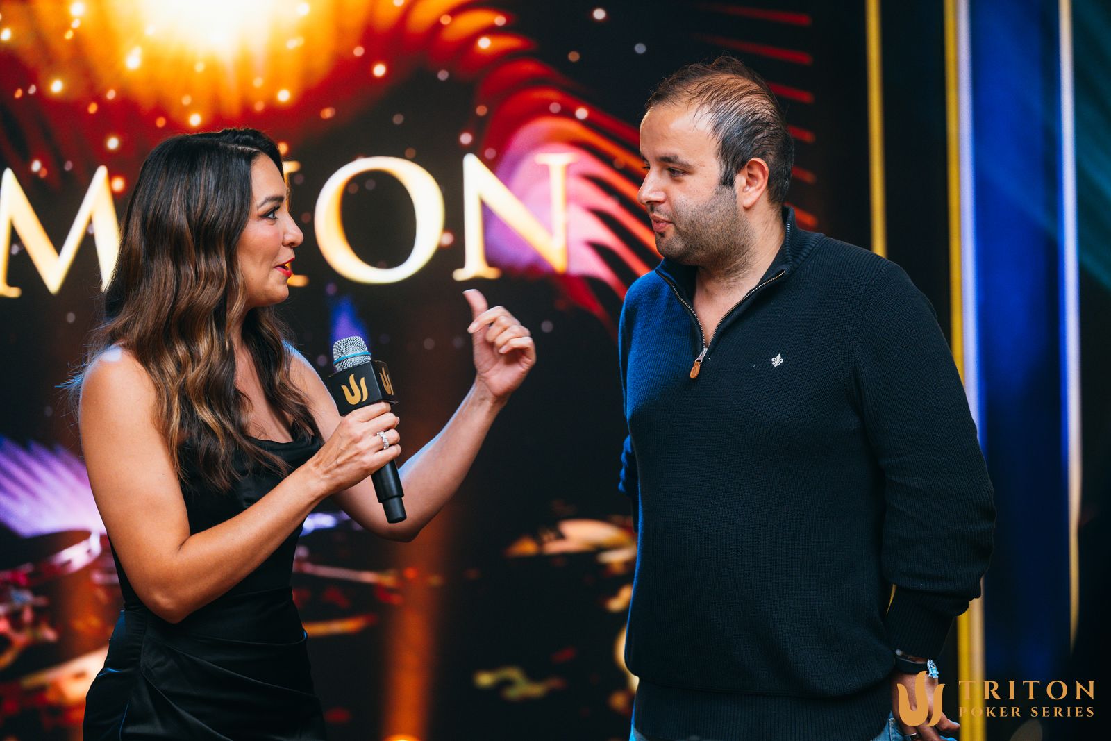 Kayhan Mokri tells Marianela Pereyra about his win